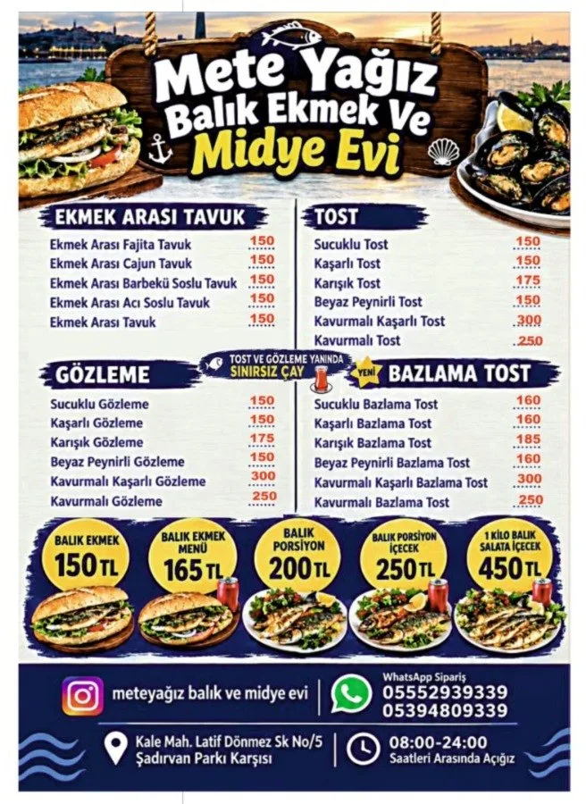 Niğde balık ekmek satış işleri ve midye satış hizmeti